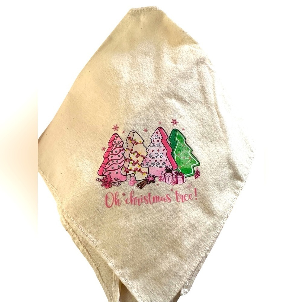 NEW Canvas Christmas Tree Pet Bandana
